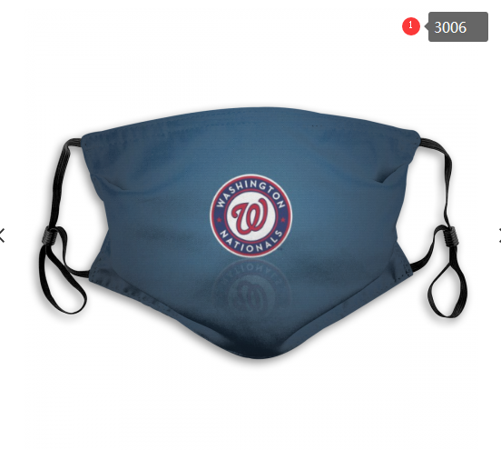 MLB Washington Nationals #1 Dust mask with filter->mlb dust mask->Sports Accessory